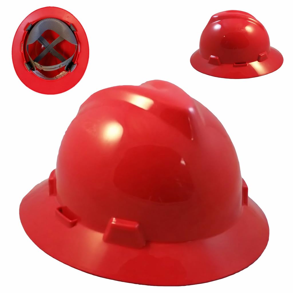 V-Guard with Staz On Suspensions Full Brim Hard Hats with Safety Tote