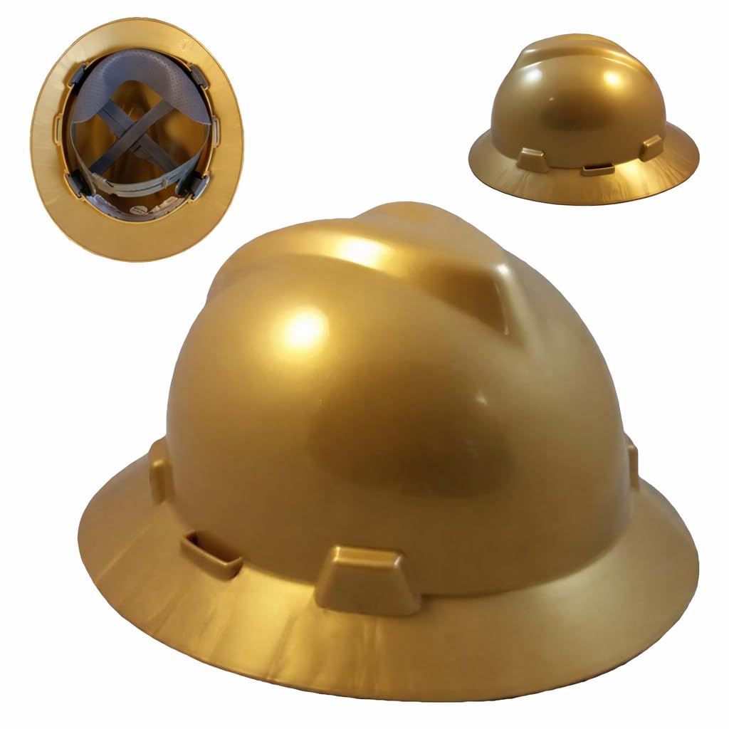 V-Guard with Staz On Suspensions Full Brim Hard Hats with Safety Tote