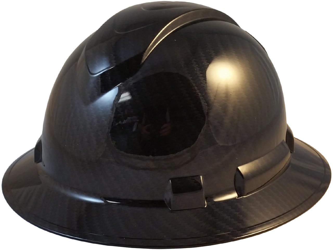 Texas America Safety Company Full Brim Ridgeline Hard Hat with 6 Point Knob Adjustment and Tote