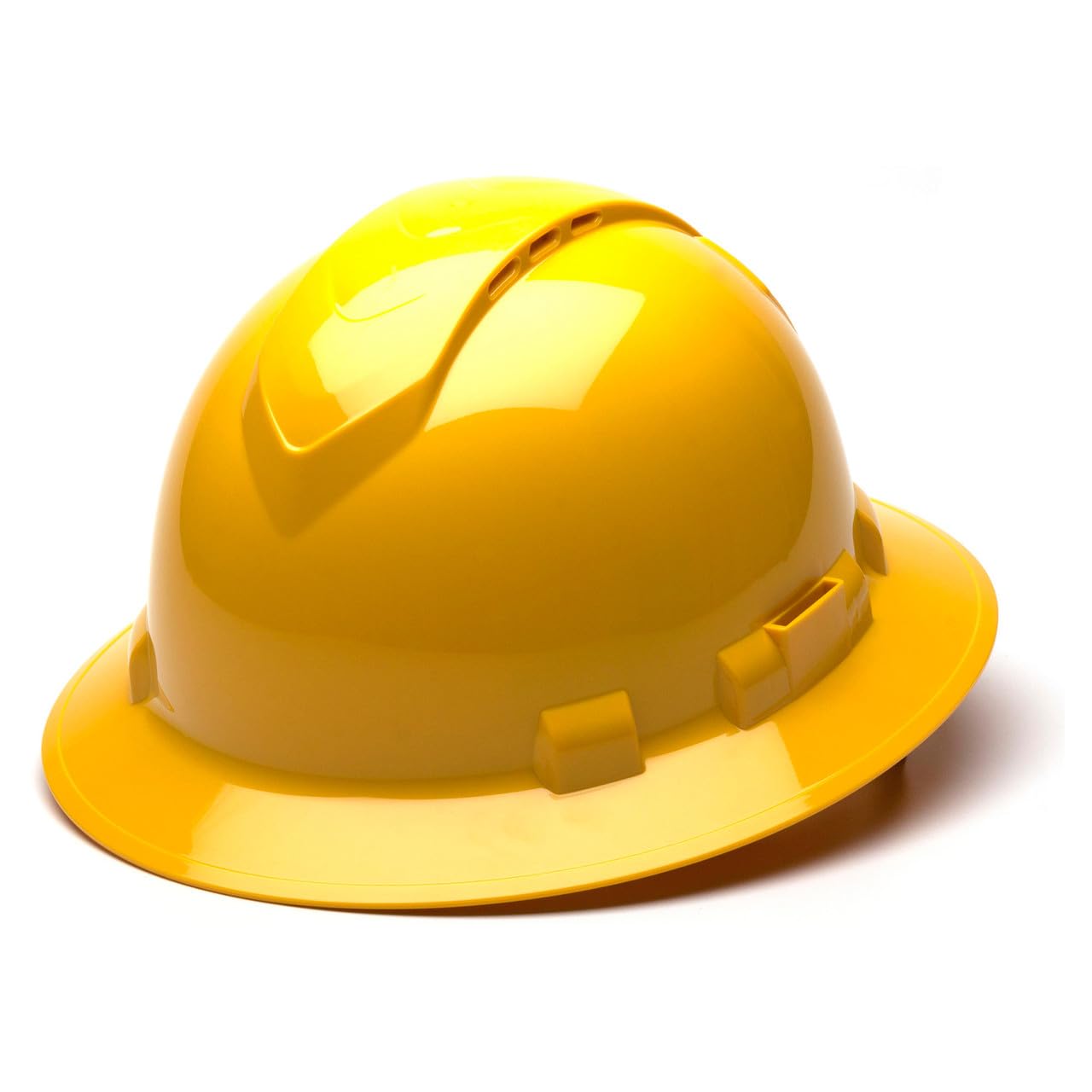 Texas America Safety Company Full Brim Ridgeline Hard Hat with 6 Point Knob Adjustment and Tote
