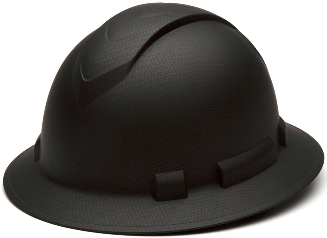 Texas America Safety Company Full Brim Ridgeline Hard Hat with 6 Point Knob Adjustment and Tote