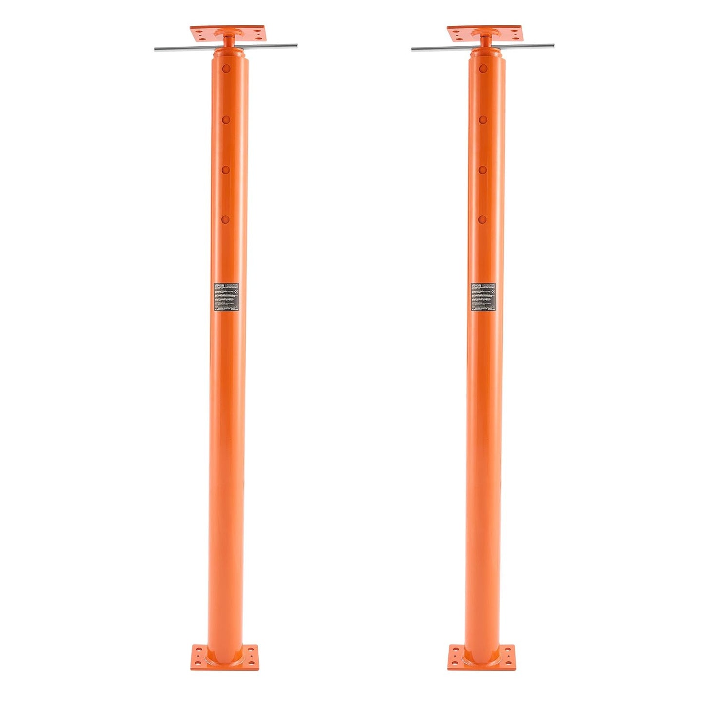 VEVOR House Floor Jacks, 2 Pack 53-93 Inch Height Range, 18000 lbs Max Load Capacity, Adjustable Support Beam Basement Jack Post Pole for Leveling, Lift Steel Telescoping Post for Temporary Support