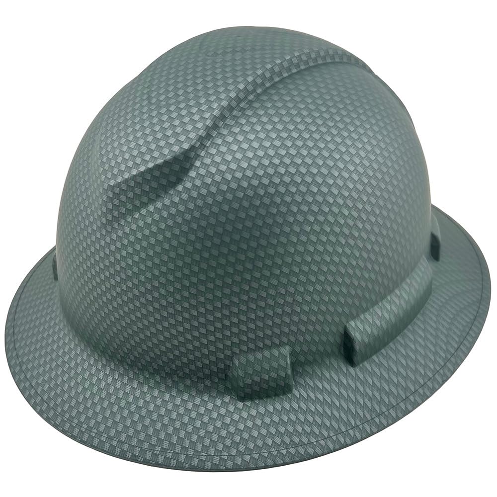 Texas America Safety Company Full Brim Ridgeline Hard Hat with 6 Point Knob Adjustment and Tote