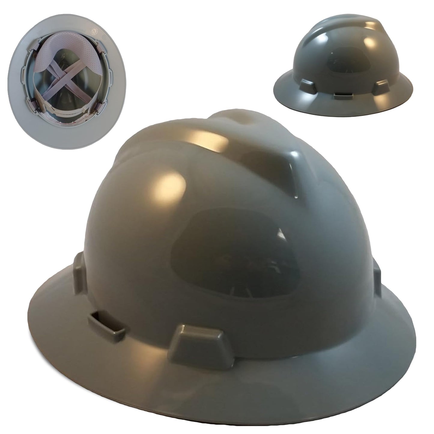 V-Guard with Staz On Suspensions Full Brim Hard Hats with Safety Tote
