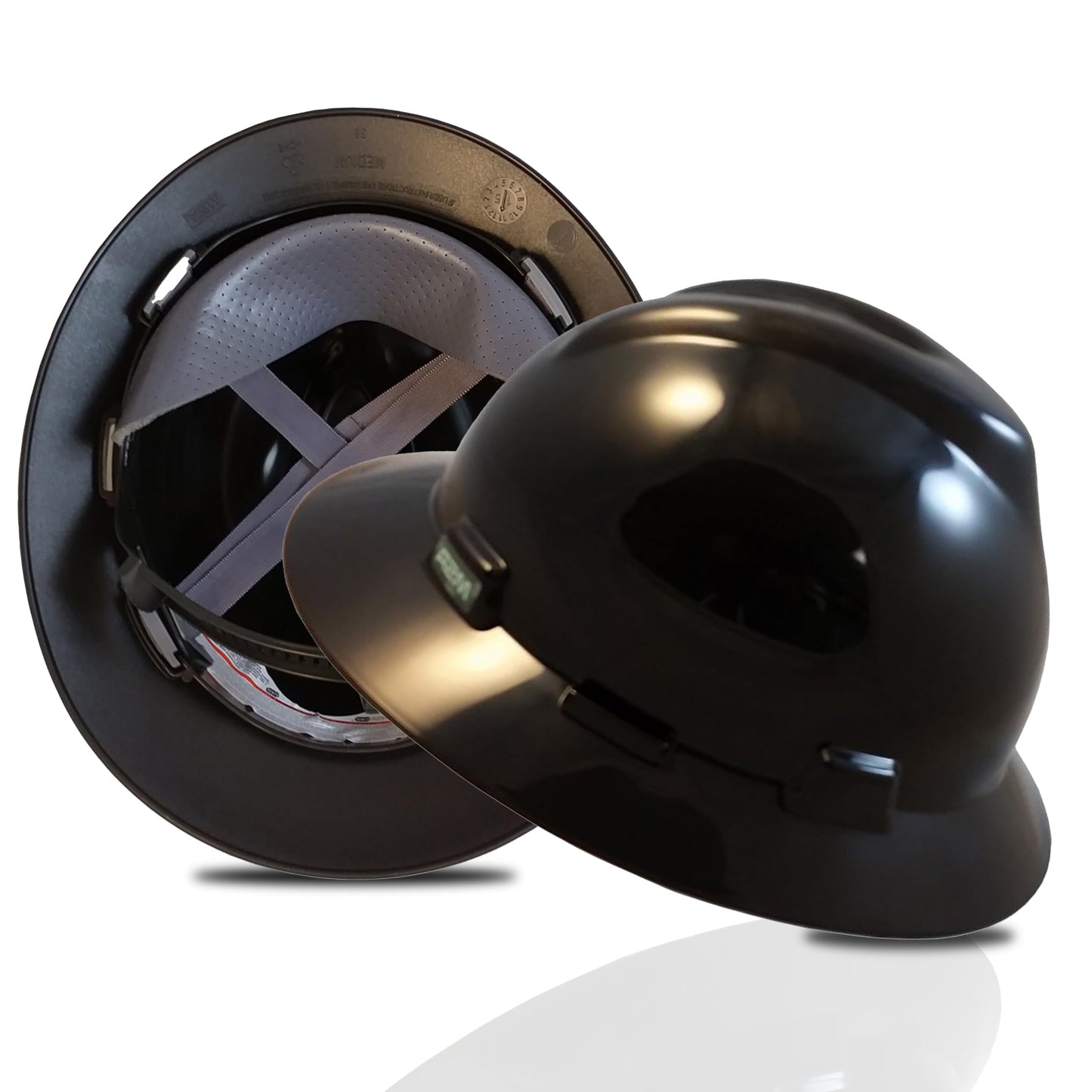 V-Guard with Staz On Suspensions Full Brim Hard Hats with Safety Tote