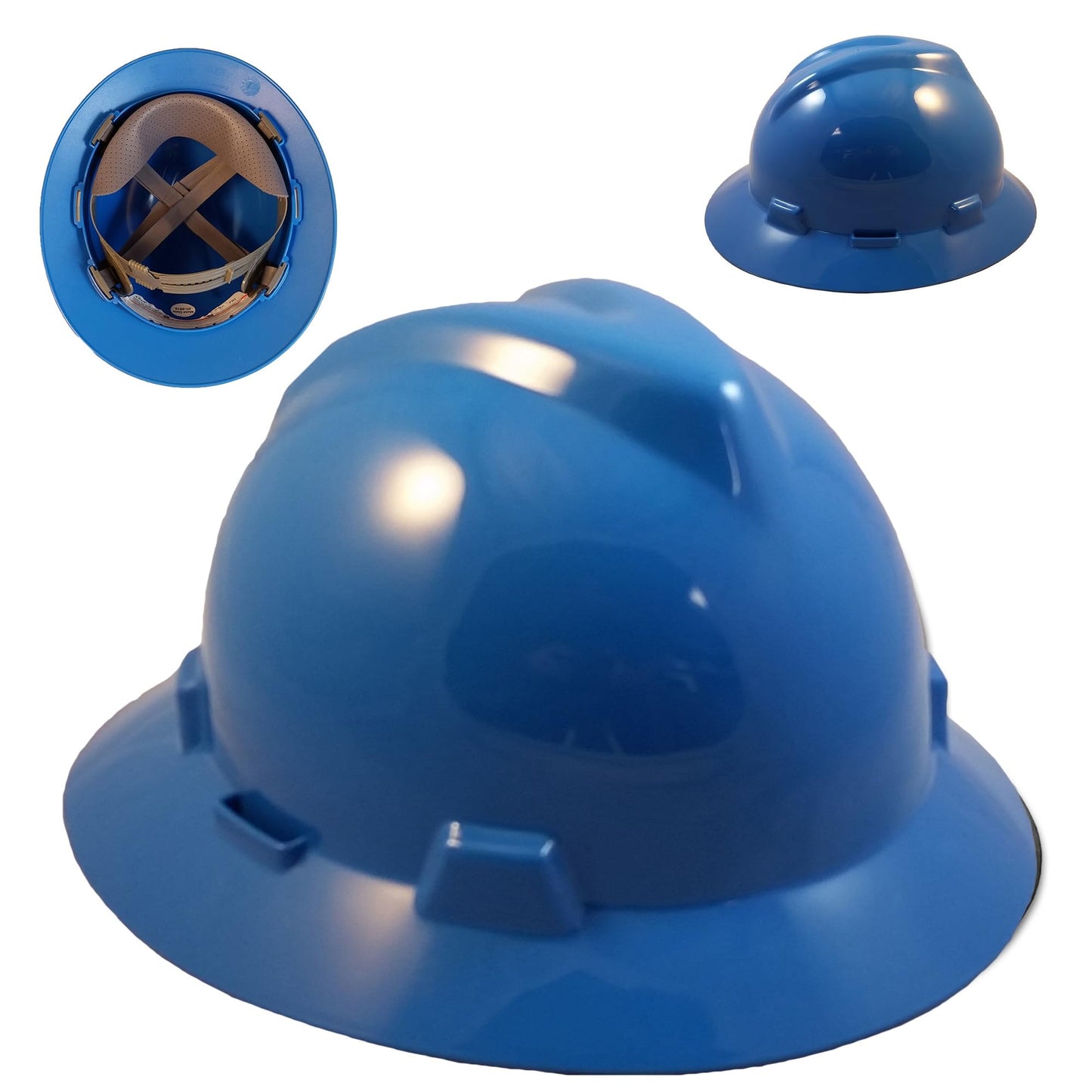 V-Guard with Staz On Suspensions Full Brim Hard Hats with Safety Tote
