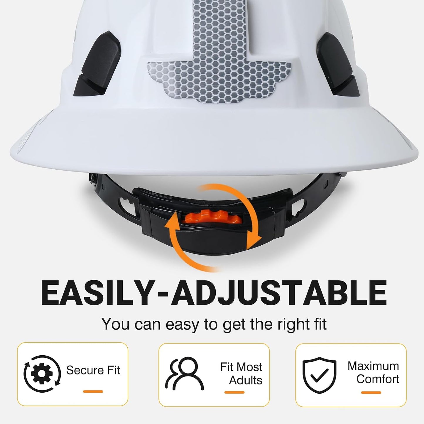 Full Brim Hard Hat Vented Safety Helmet for Construction OSHA Approved Cascos De Construccion Work Hard Hat for Men Women