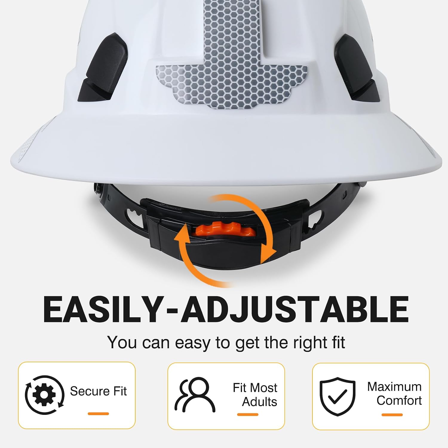 Full Brim Hard Hat Vented Safety Helmet for Construction OSHA Approved Cascos De Construccion Work Hard Hat for Men Women