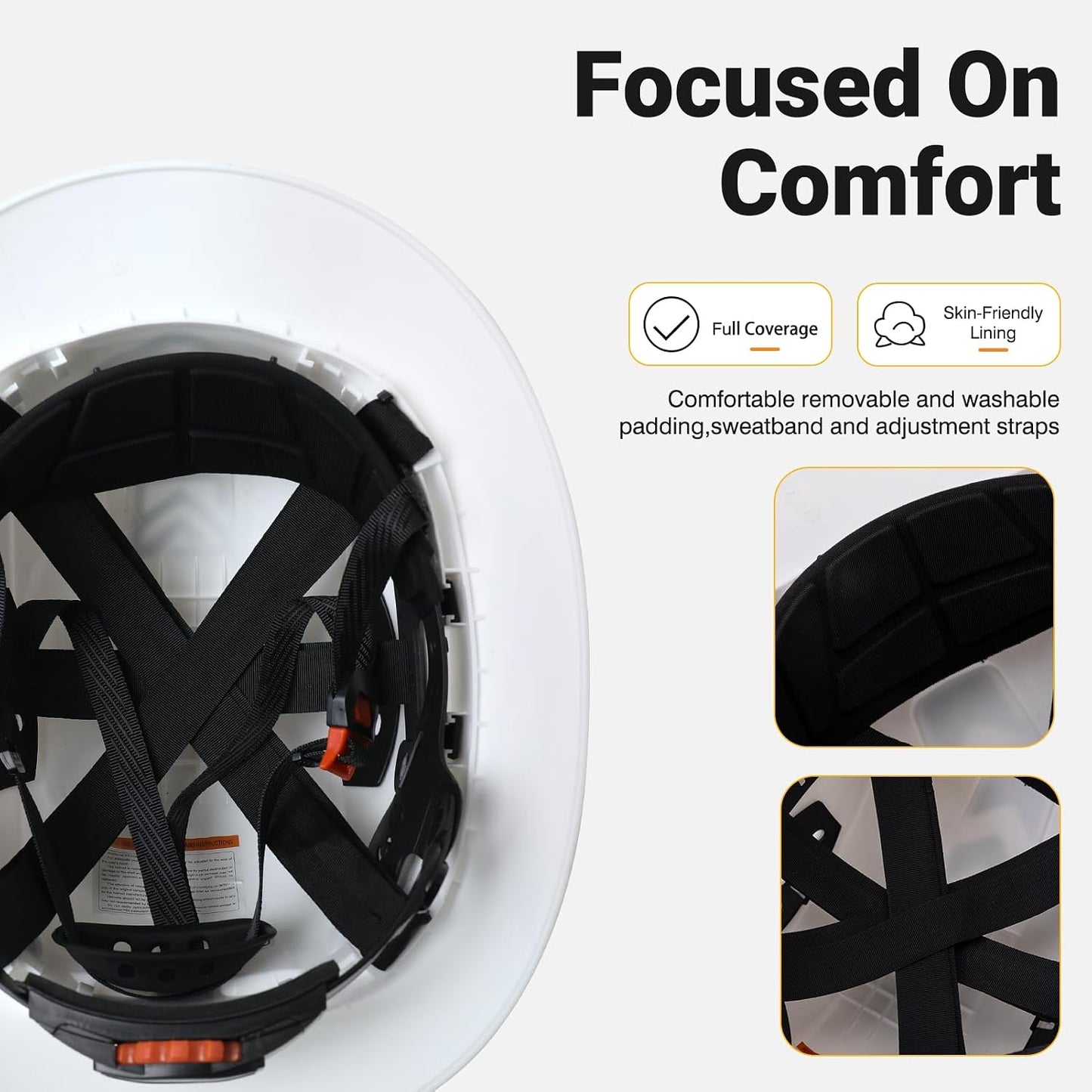 Full Brim Hard Hat Vented Safety Helmet for Construction OSHA Approved Cascos De Construccion Work Hard Hat for Men Women