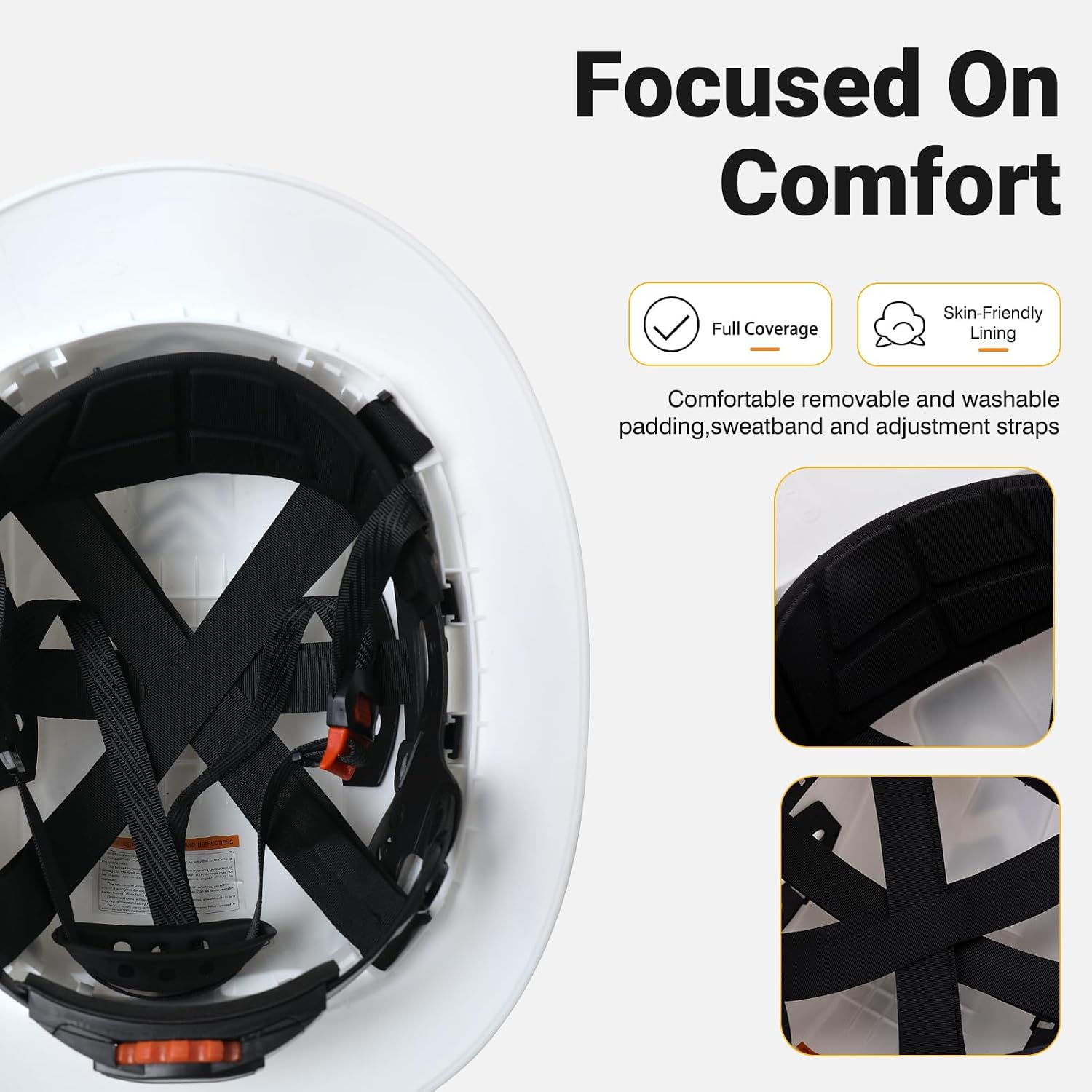 Full Brim Hard Hat Vented Safety Helmet for Construction OSHA Approved Cascos De Construccion Work Hard Hat for Men Women
