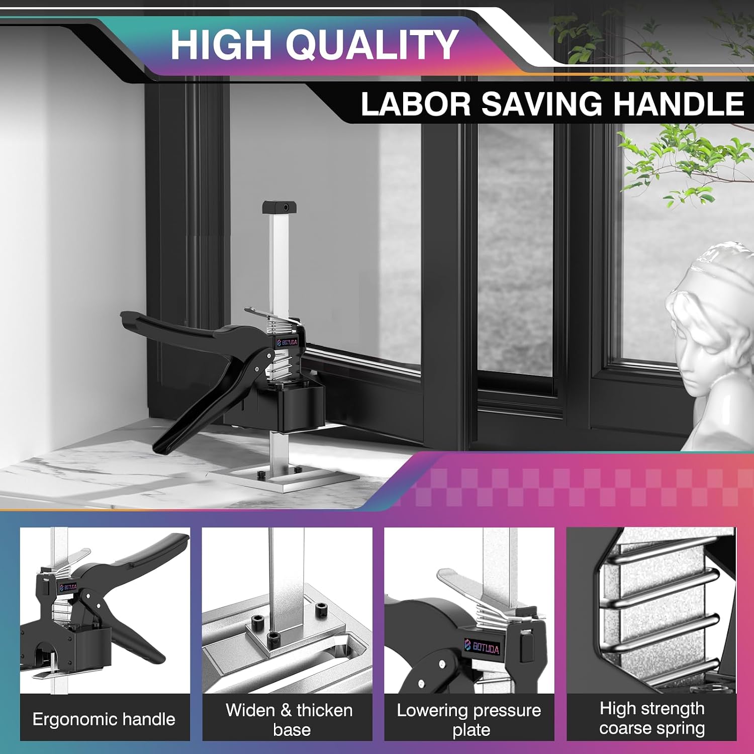 2026 New Labor Saving Arm Jack Handle (2Pack) 12 in Lifting Jack Tool, Multifunctional Furniture, Cabinets Door Panel and Windows Lifting, Raised by 6.7 inches, Bearing 360LBS